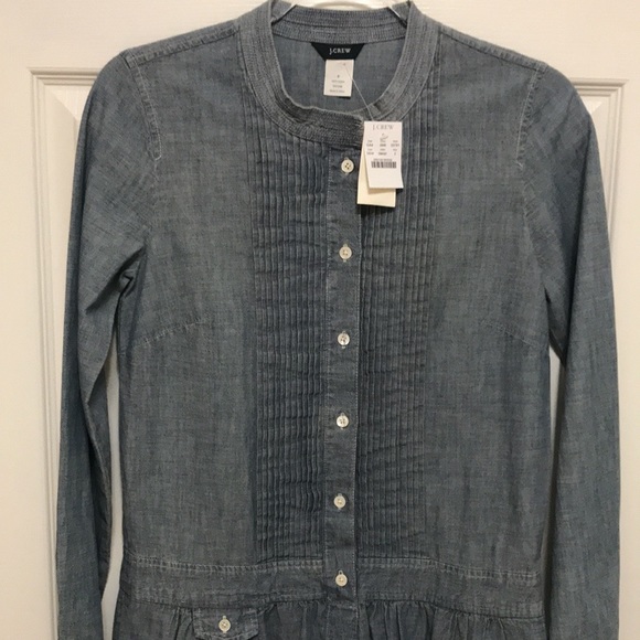 NWT J. Crew Sundrine Chambray Shirt Dress - Picture 14 of 16